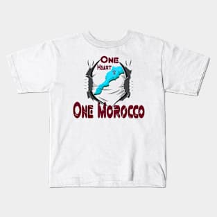 Heartbeat of Unity Embracing One Morocco Moorish DNA Proud Dreams Team Kids T-Shirt